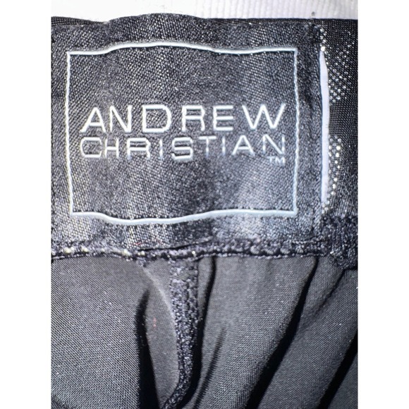 Andrew Christian men's metallic silver and black animal print shorts small - Picture 5 of 6